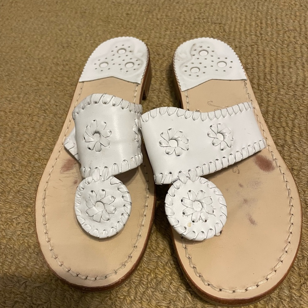 White Jack Rodgers Sandals